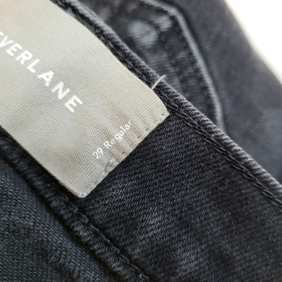 Everlane Jeans Black High Rise Distressed Knee Skinny Style Women's Size 29 - Picture 6 of 7